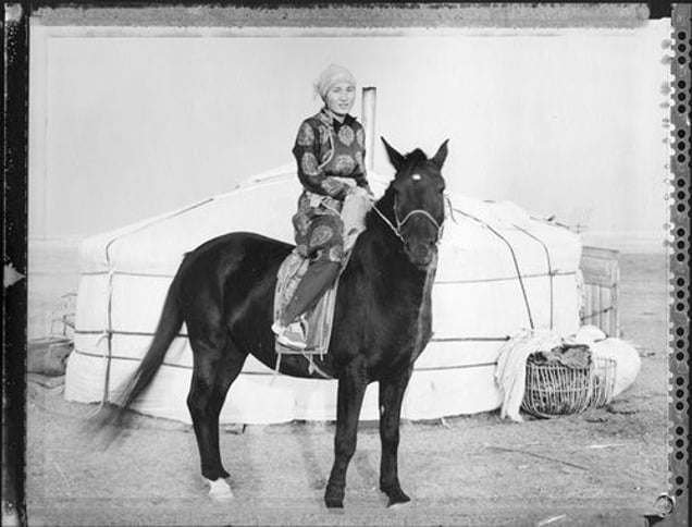 Young Mother Horseman (Nomadic Mongolia #33), 2004. © Elaine Ling