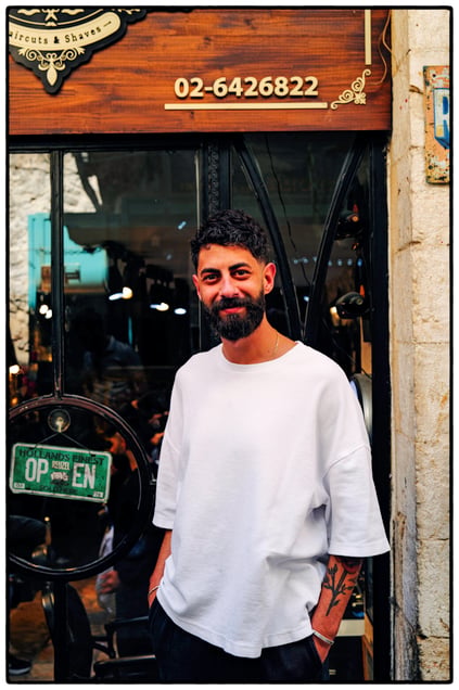The groom's hairdresser, Jerusalem, Israel,Street,