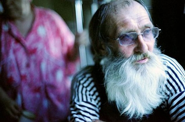 © Evgeny Petrushansky, from the series « Transsiberian train », Father Pallady, 2008