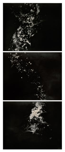 Untitled Work of Fire .08-06-13 2013. 24.5 x 10 Unique gunpowder generated gelatin silver prints.