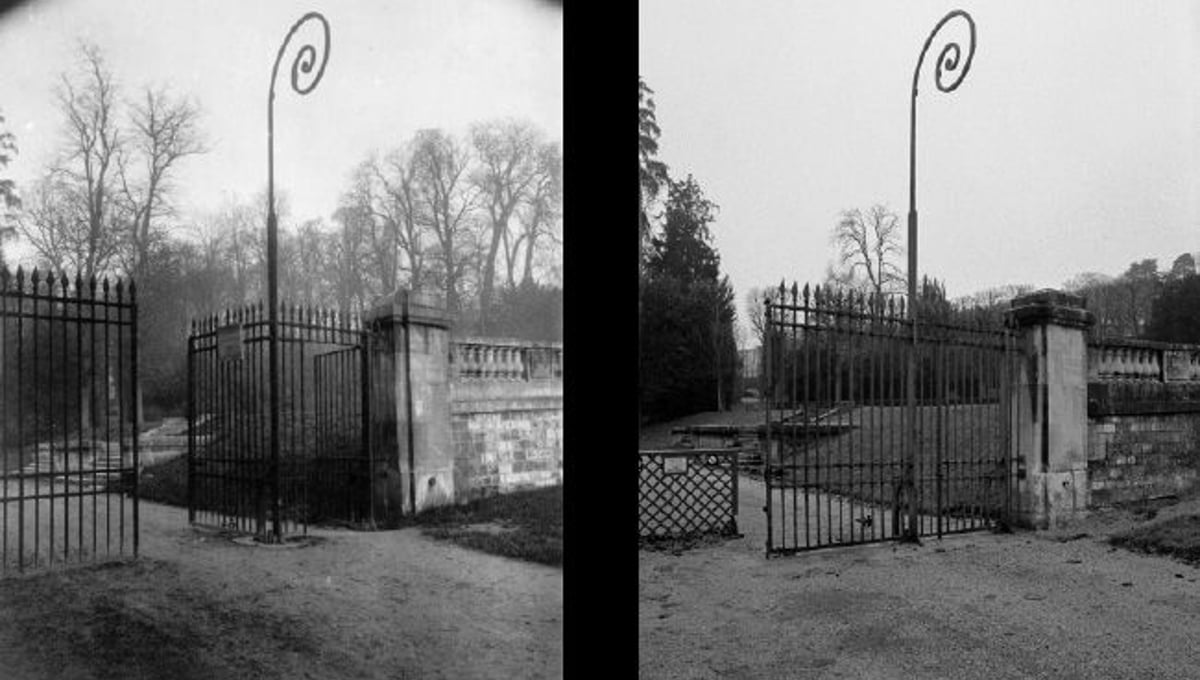 Saint-Cloud, 1924, © Eugene Atget. Saint-Cloud, 1998, © Christopher Rauschenberg.