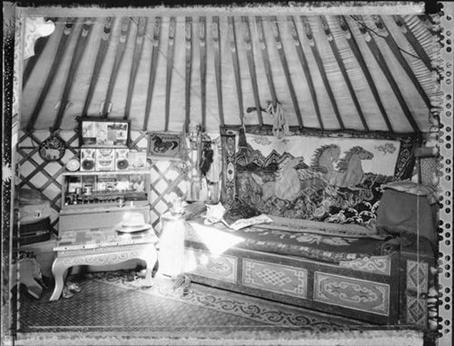 Horse Camp Interior (Nomadic Mongolia #44), 2004. © Elaine Ling