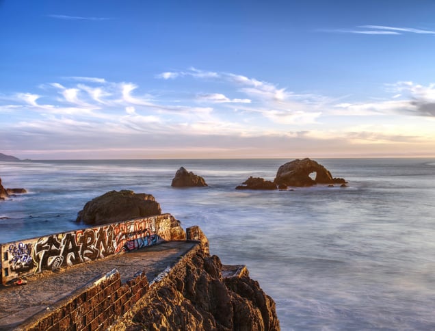 Sunset at Point Lobos Looking at Heart Rock