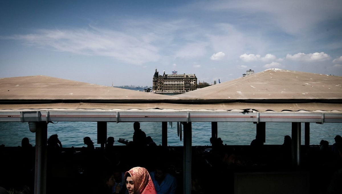 In the shadows, Haydarpasa train station. On April 24, 1915, Ottoman authorities arrested several hundred Armenian intellectuals in Istanbul. From Haydarpasa train station, they were sent to Ayas and Cankiri, where they were executed. This event marked the beginning of the genocide. Turkey. From the series "1915." 2015.