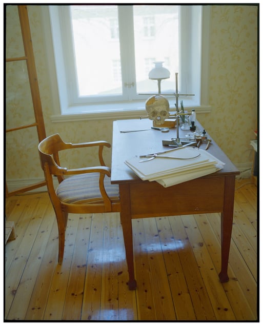 The Medical Director’s Office. People’s rights and dignity were taken from them in the name of science. In a experiment the patients were made to eat toffee until their teeth rotted. From Vipeholm, 152 brains were sent to a brain research laboratory in Uppsala for further study—without informing the families. © Magnus Laupa