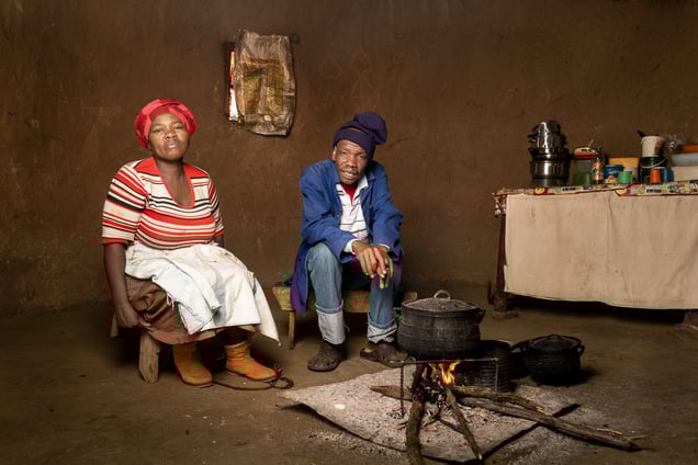 Nanabezi Mgoduswa with his wife Nokwanda - Bizana, South Africa 2015