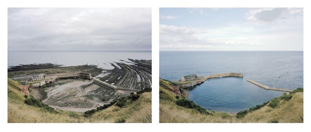 Grand Prize Winner, Portfolio Category, Lens Culture International Exposure Awards 2011
Harbour, Berwickshire. 22 August 2005. Low water 11 am, high water 6 pm, from the series Sea Change © Michael Marten