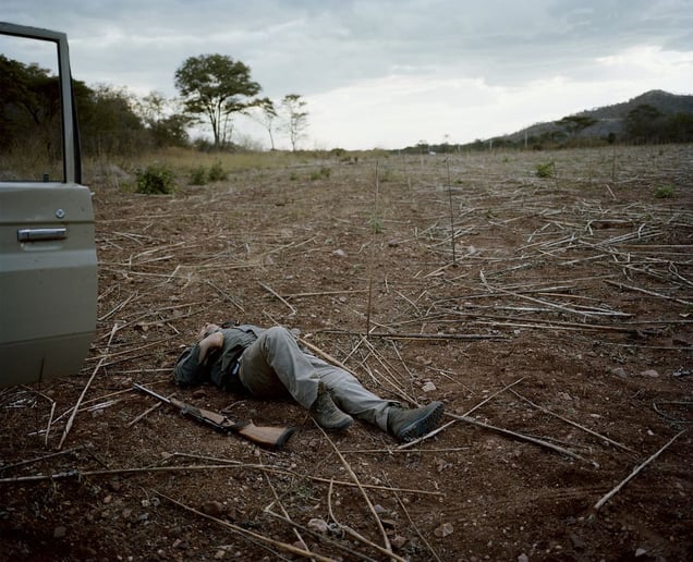 untitled hunter, crop field, zimbabwe-from the series 'hunters'-David Chancellor