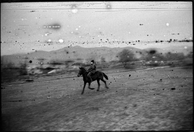 horse ride at the chechen/georgian border