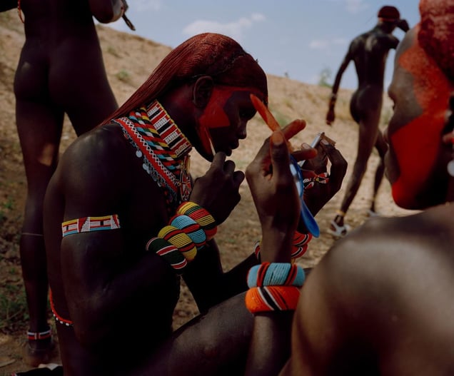 samburu moran # I, sasaab village, westgate community conservancy, northern kenya-from the series 'with butterflies and warriors'-David Chancellor