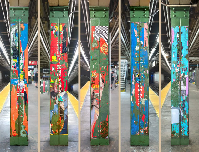 5 columns no. 2, Bedford Ave., BMT Canarsie Line, Brooklyn, NY