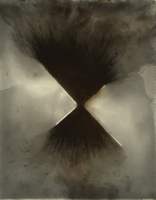 Work of Fire "Focus" Unique gunpowder generated gelatin silver print.