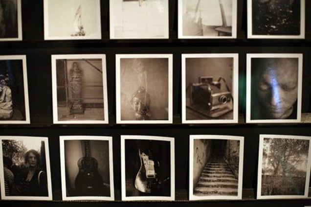 Installation view of some Polaroid photos by Patti Smith, from the exhibition "Land 250" at Fondation Cartier pour lart contemporain, Paris, March 28  June 22, 2008
© Patti Smith © Fondation Cartier pour lart contemporain