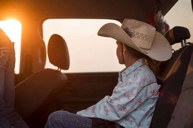 Kole (and Jette) returning home from a junior rodeo close to Reno, Sparks, Nevada 2013