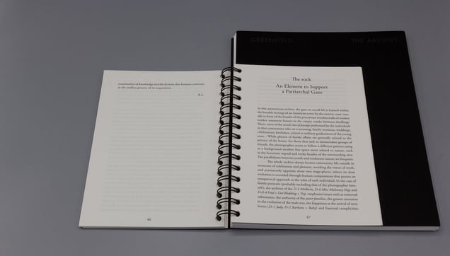 Spread from "Greenfield. The Archive"