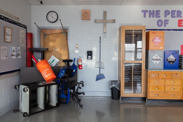 Barricade - High School Science Classroom