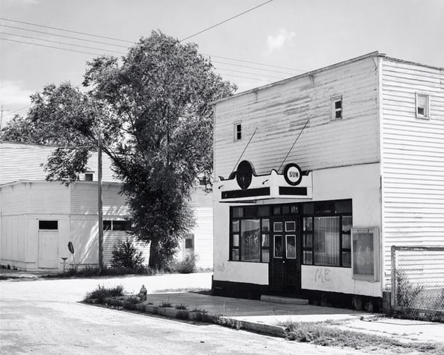 Movie theater. Otis, Colorado. 1965. © Robert Adams. Image courtesy of Fraenkel Gallery.