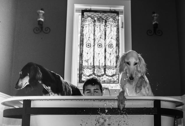 All Three in the Tub