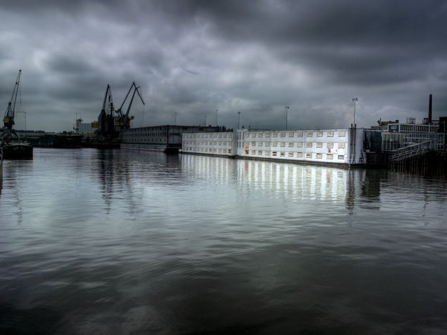 Prison Boat, 2007, Rotterdam, Netherlands. From the series Moments before the Flood © Carl De Keyser, courtesy of Prix Pictet 2008