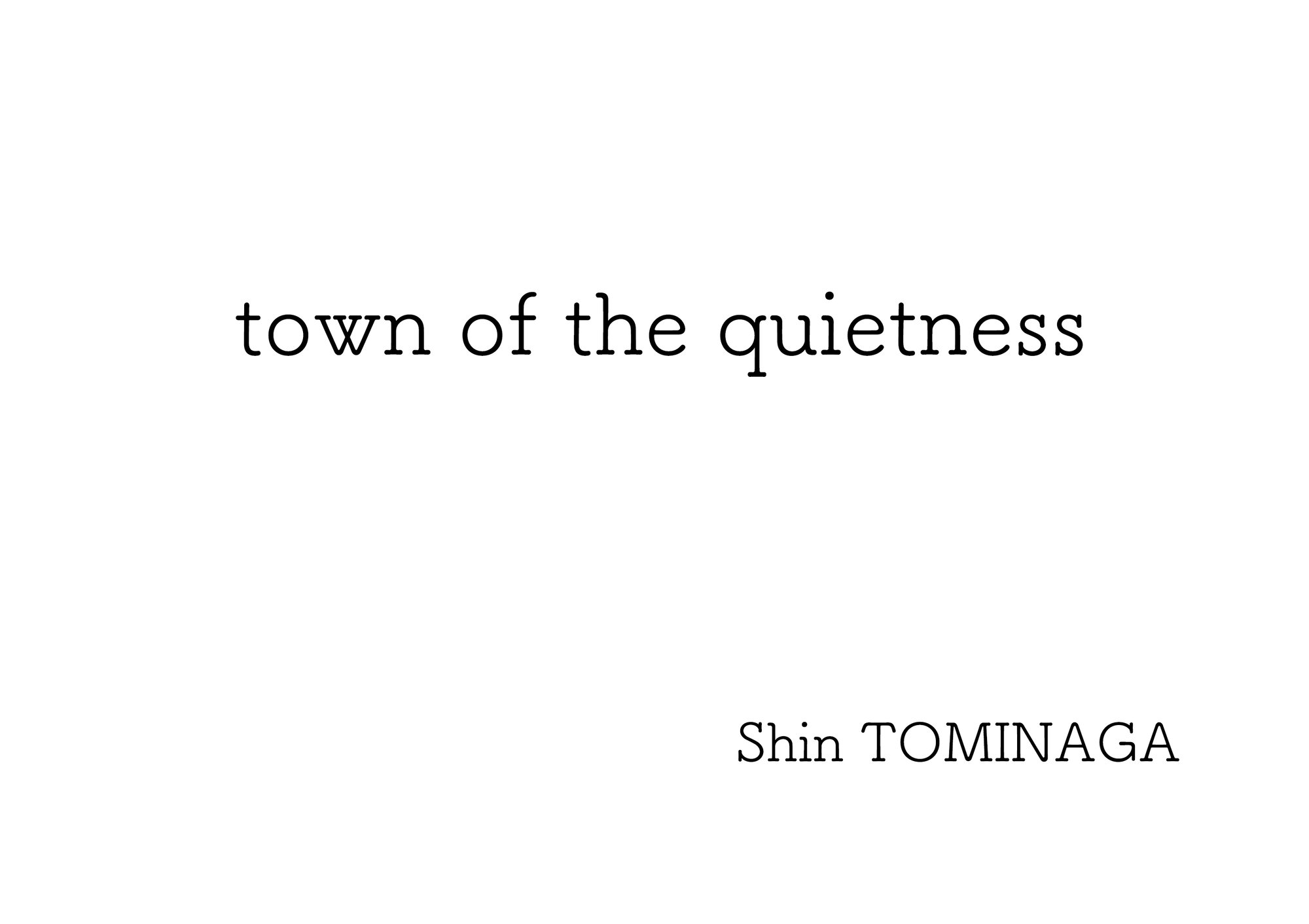 静寂の街　-Town of the quietness-
