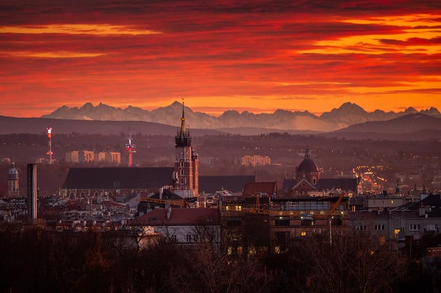 Tatra Mountains seen from Krakow