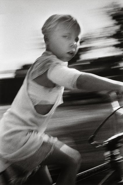 Bandaged Boy on Bike, August 1998