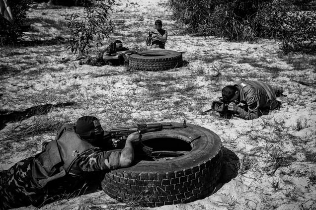 Shooting of a propaganda video in a training camp Al-Aqsa Martyrs Brigades