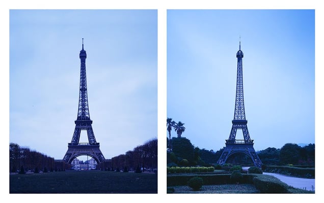 From the series "The eiffel tower(s)" Paris, France / Jeju, Republic of Korea © Han Sungpil