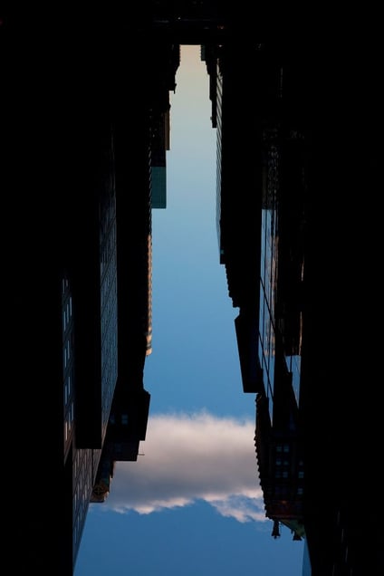 BUILDINGS MADE OF SKY VIII (detail), 2009 © Peter Wegner