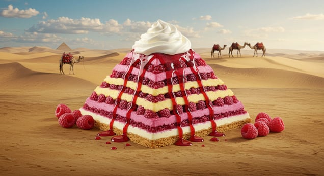 The Great Raspberry Cheesecake Pyramid