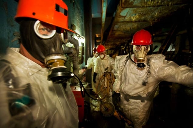 “It was the most challenging photographic situation I have ever encountered. The space was dark, loud, and claustrophobic; and I knew that I had less than 15 minutes to capture arresting images of an environment that few have ever seen.” —Gerd Ludwig, going into the faulty reactor #4 at the Chernobyl Nuclear Power Plant.