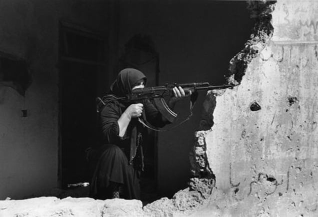 Lebanon. West Beirut. 1982. From the book "War Photographer: Between Shadow and Light" © Christine Spengler