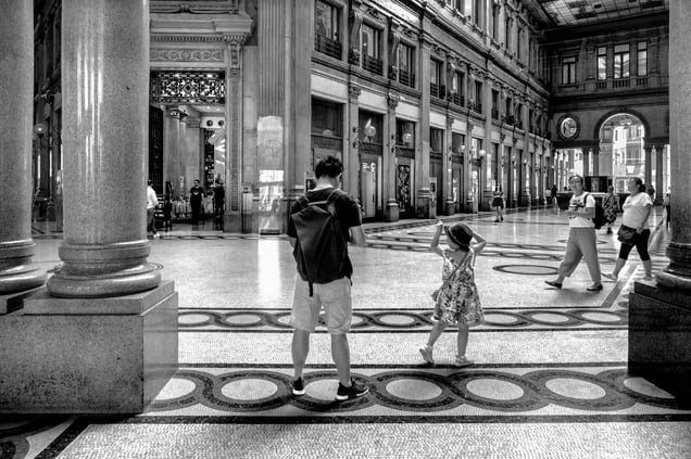 Dancing at Galleria Alberto Sordi