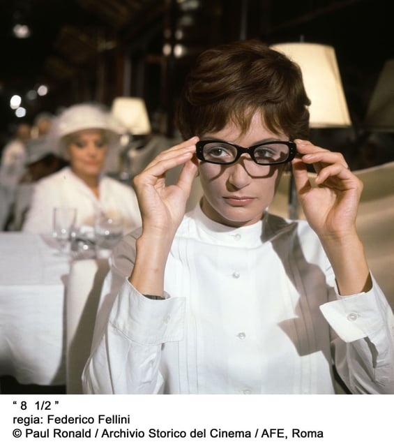 Anouck Aimée, Fellini 8 1/2. Courtesy of Paul Ronald, Archivio Storico del Cinema, AFE