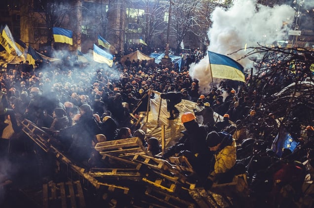The first real attempt to clean Maidan was the night of December 10 to December 11, 2014.