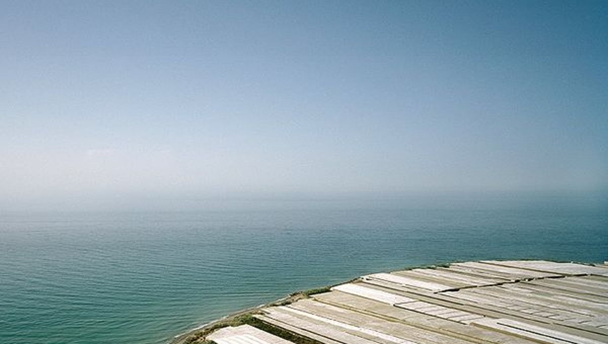 Greenhouse structures blend with the Mediterranean Sea. Albuñol, Granada. © Reinaldo Loureiro