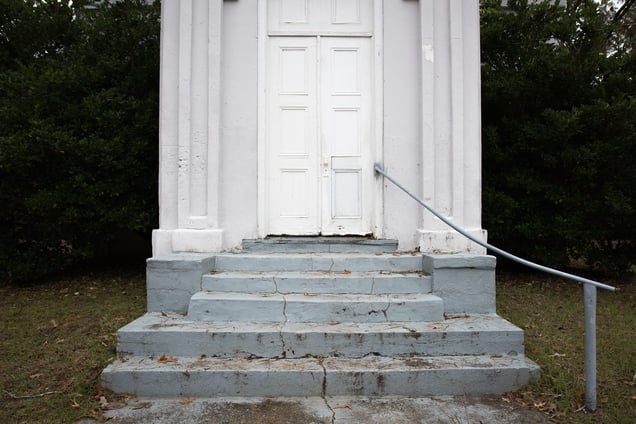 Gray Stairs, White Door, Port Gibson, MS
