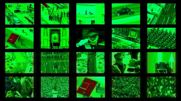 Film: Los últimos días vistos del rey, Spain, 19 June 2014. Video installation, 4:3 aspect ratio, chroma key screen, no sound. Courtesy of the artist.