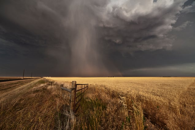 Hail Shaft With Hailbow 18:35CST Gurley NE, 22 June 2012