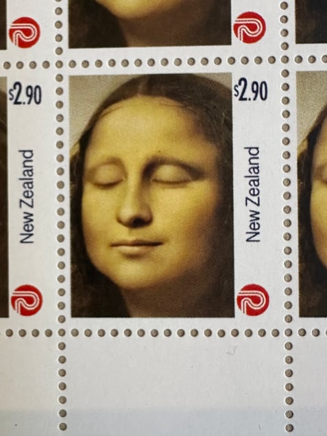 Peace Mona Lisa Stamp