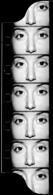 Alainna's Eyes, 2008.
8 x 10 inch gelatin silver print from super 8mm film strip.
© Samuel Quinn.