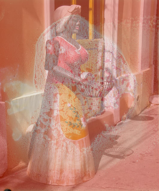 Wooden figure of an African Brazilian woman, Salvador, Brazil