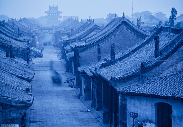 Pingyao, China: Part of an ancient city of  Pingyao at dusk. © Matjaz Krivic