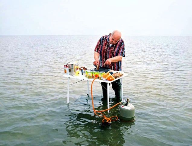Army Cooks, Germany, 2007. When on a submarine, a cook has to be able to improvise and cook things up from what’s available, he cannot follow recipes. © Martin Kollar.