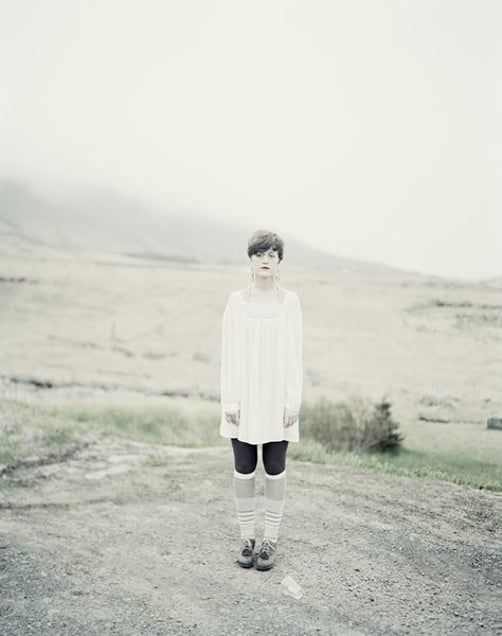 Early morning. Bergthora told me about her father raising horses. As a child she used to name them. One day she realized that father killed one of her favorite horses and served it for dinner.

© Rafal Milach 2011.