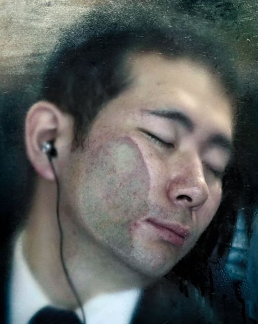 From the book and series, "Tokyo Compression" © Michael Wolf