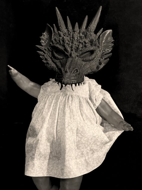 'Baby Doll with Dragon Mask'