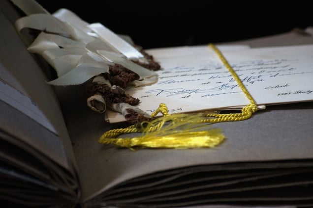 Scrap, corsage and invitation