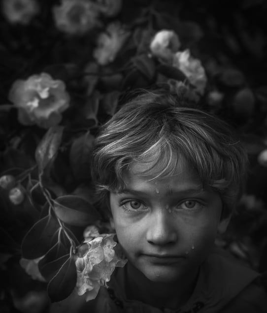 Portrait with Camellias