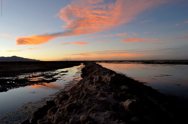 Sunrise over the Leuca River and its “defensivos”